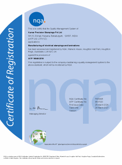 IATF 16949 2016 Certificate