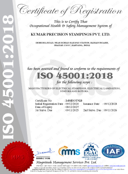 ISO 45001 2018 Certificate